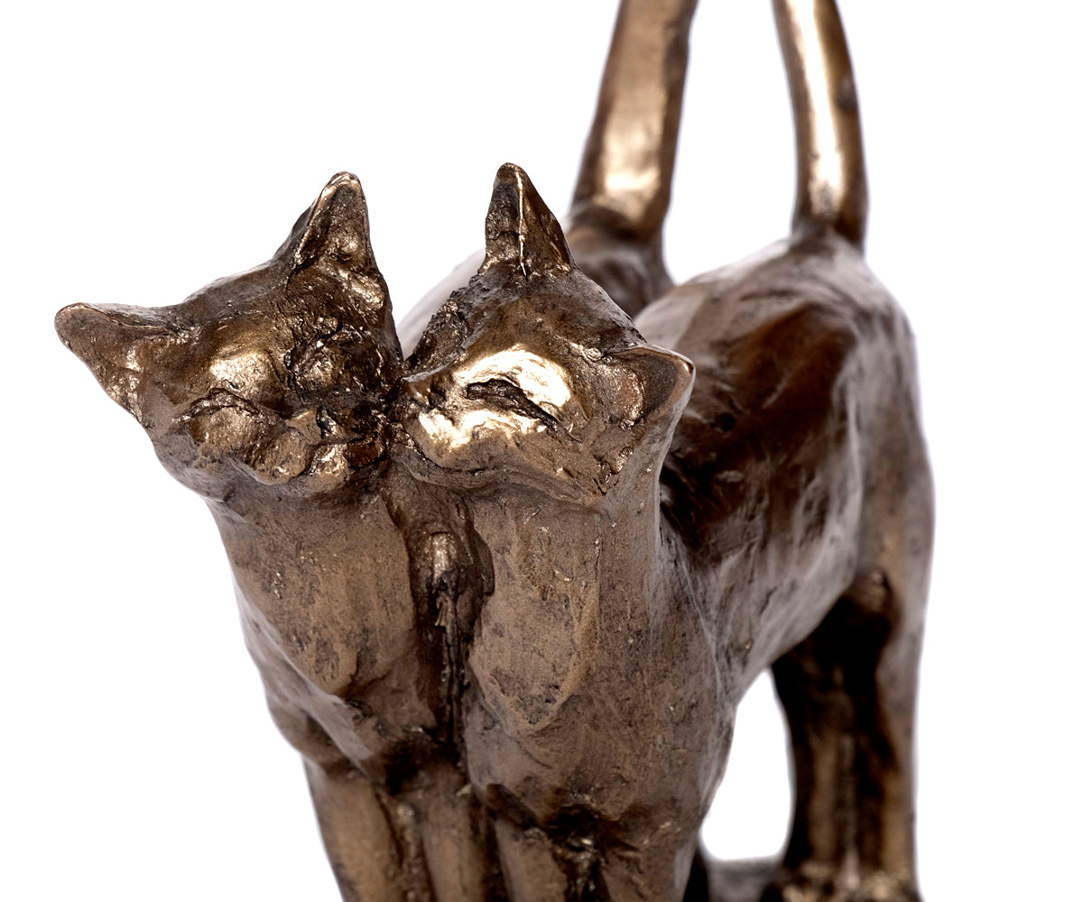 Resinfigur Katzenpaar – Detailansicht