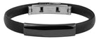 Edelstahl Armband mit Gravur – Ohne Gravur, Kautschuk, Modell 1