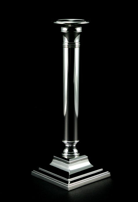 Kerzenleuchter versilbert - Eckig – 23 cm, Ohne Gravur