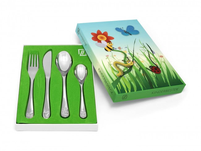 Kinderbesteck 4-teilig – Ohne Gravur, Insekten