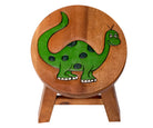 Kinderschemel Holz – ohne Gravur, Dino