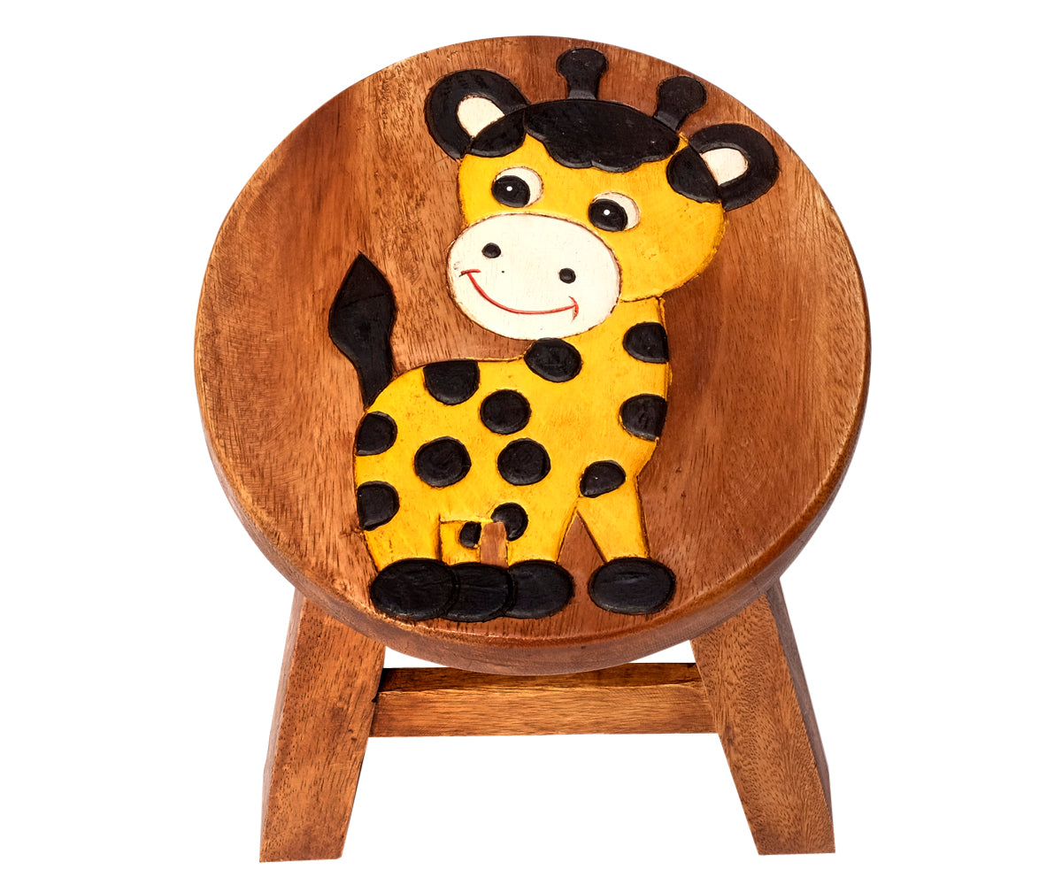 Kinderschemel Holz – ohne Gravur, Giraffe