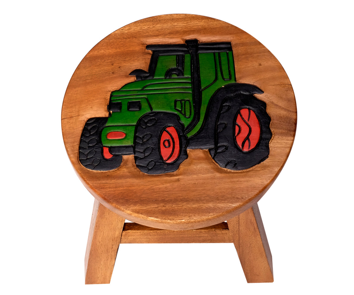 Kinderschemel Holz – ohne Gravur, Traktor