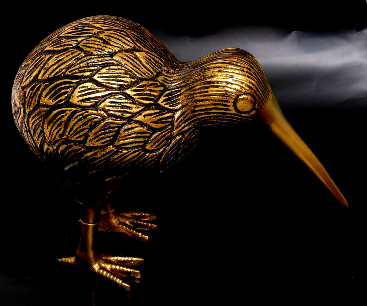 Kiwi Tier – Gold-Schwarz, groß