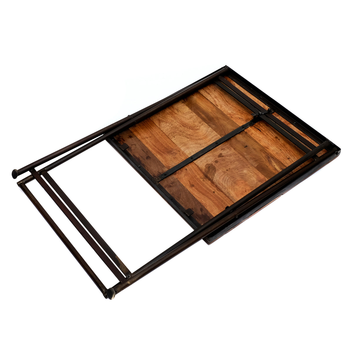 Klapptisch Holz Eisen – Beistelltisch