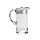 Glaskanne mit Silberrand – Pitcher