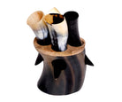Trinkhorn Wikinger Set – 50 ml, 4er-Set mit Hornständer
