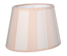 Lampenschirm gestreift – Beige - Creme, oval - 20x15x13 cm