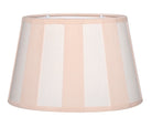 Lampenschirm gestreift – Beige - Creme, oval - 20x15x13 cm