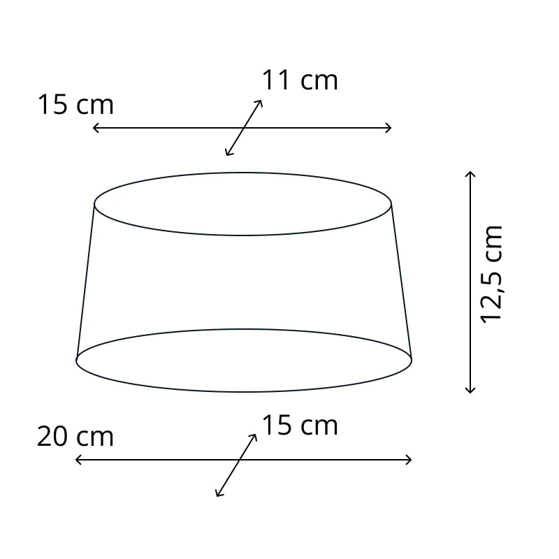 Lampenschirm gestreift – Weinrot - Creme, oval - 20x15x13 cm