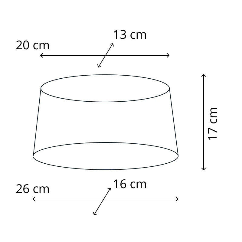 Lampenschirm gestreift – Weinrot - Creme, oval - 26x16x17 cm