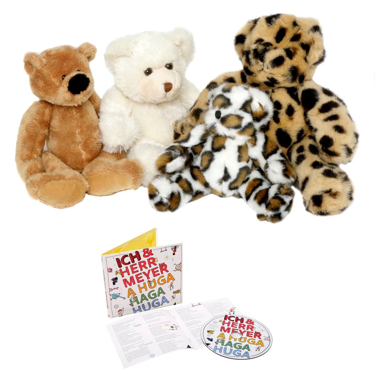 Teddybär mit Kinderlieder CD "A Huga Haga Huga" von ICH & HERR MEYER