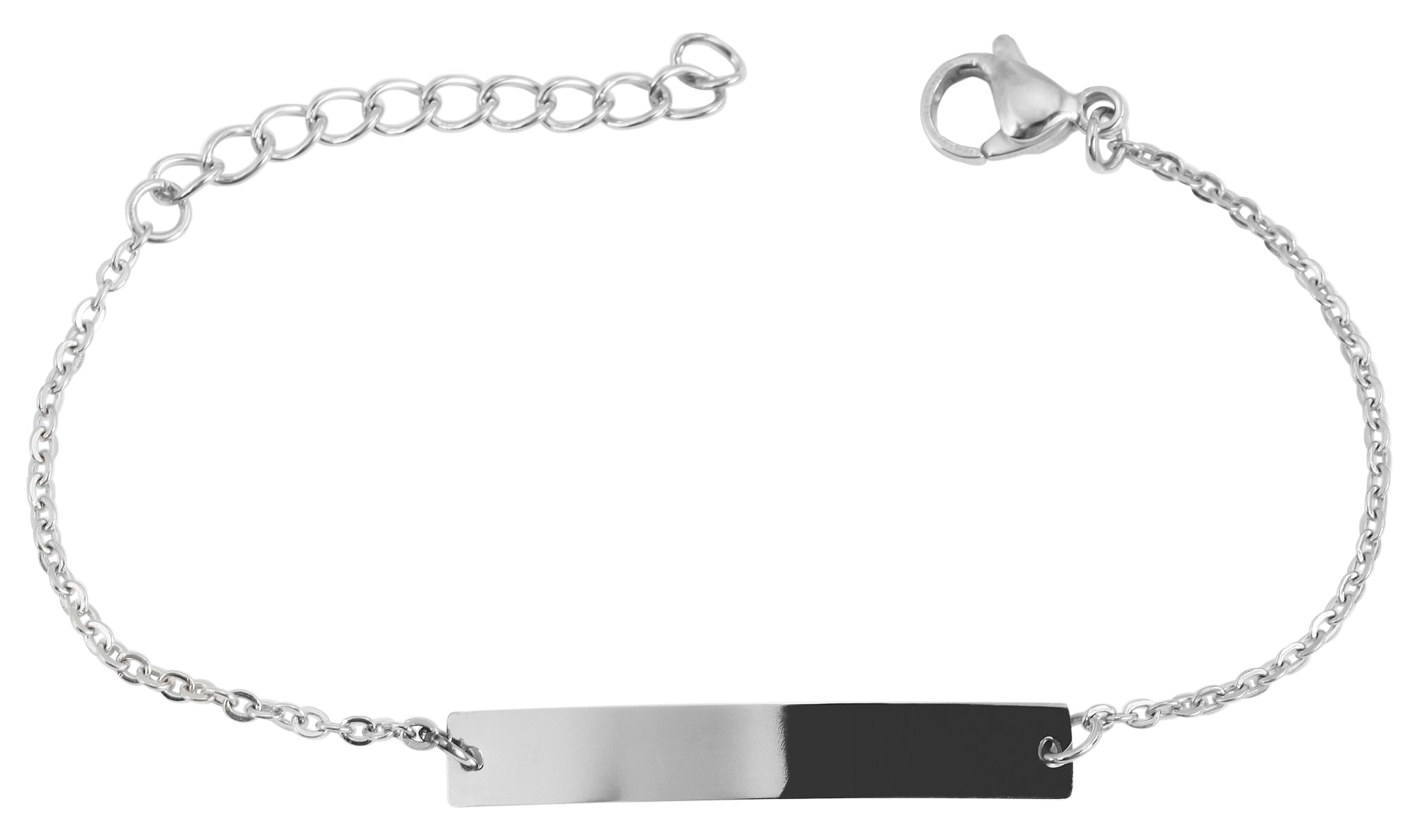 Edelstahl Armband mit Gravur – Ohne Gravur, Panzerkette, Modell 2
