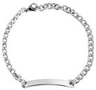 Edelstahl Armband mit Gravur – Ohne Gravur, Panzerkette, Modell 10