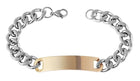 Edelstahl Armband mit Gravur – Ohne Gravur, Panzerkette, Modell 1