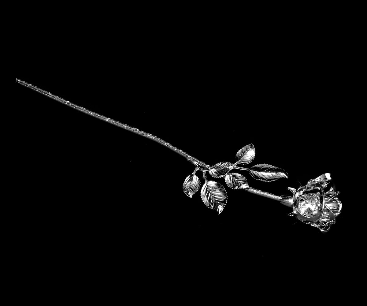 Metall Rose Kristall – Silber