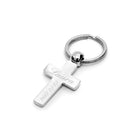 Kreuz Schlüsselanhänger Kette - Versilbert – Ansicht 5