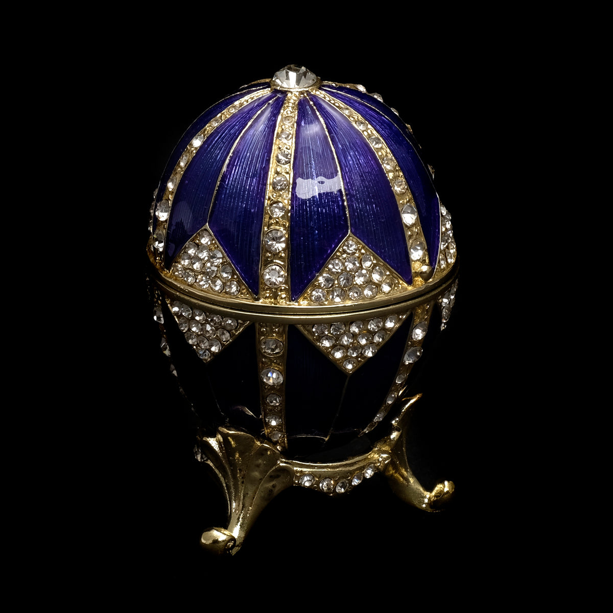 Schmuckei Emaille vergoldet – Blau, M