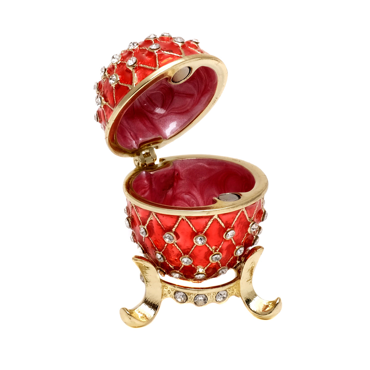 Schmuckei Emaille vergoldet – Rot, XS