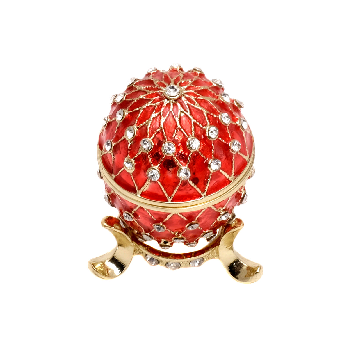 Schmuckei Emaille vergoldet – Rot, XS