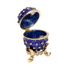 Schmuckei Emaille vergoldet – Blau, XS