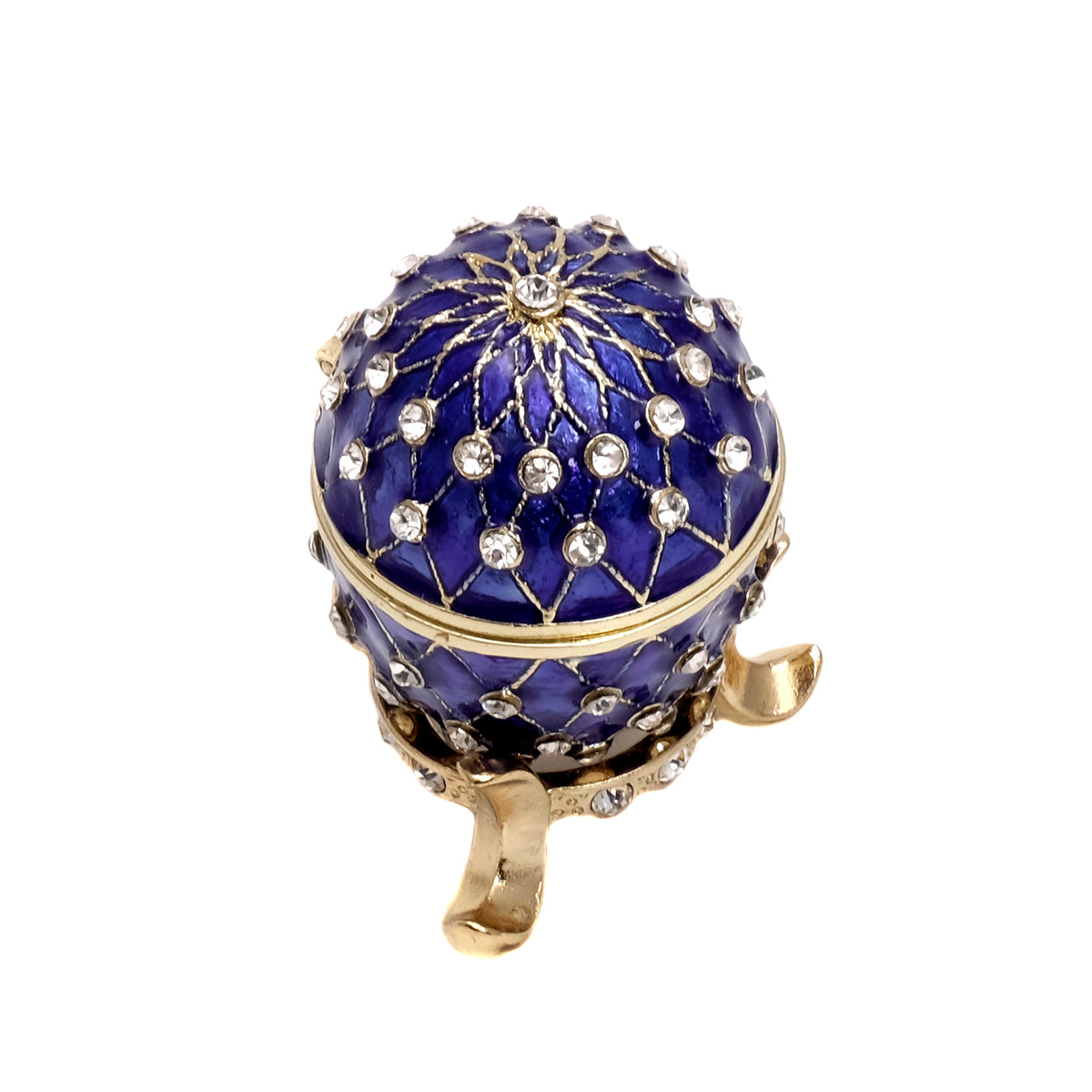 Schmuckei Emaille vergoldet – Blau, XS