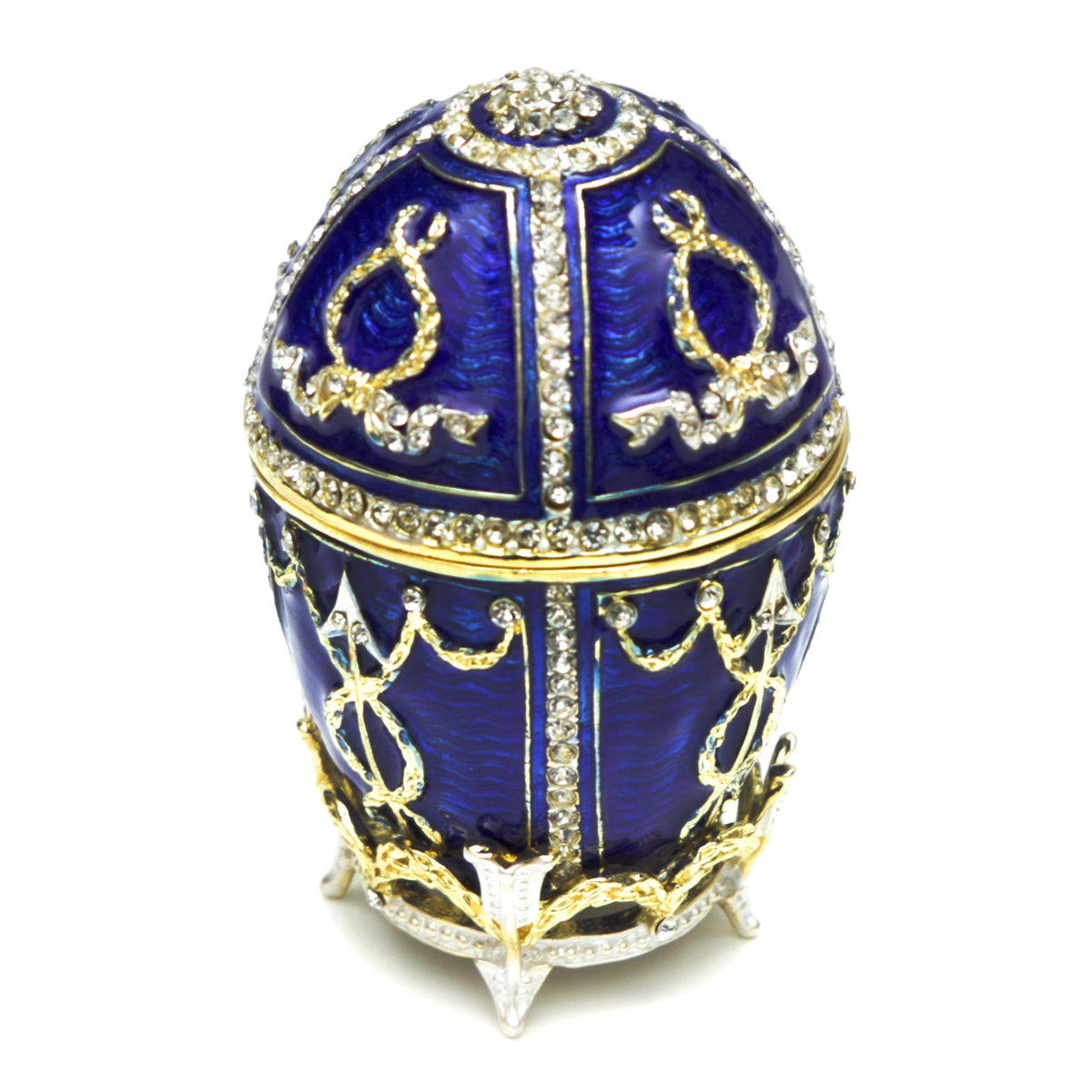 Schmuckei Emaille vergoldet – Blau, L