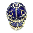 Schmuckei Emaille vergoldet – Blau, L