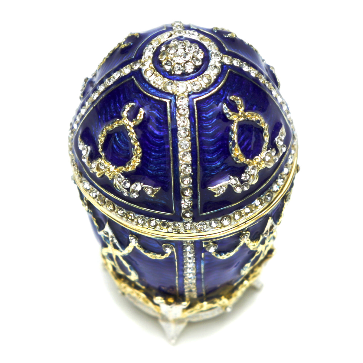 Schmuckei Emaille vergoldet – Blau, L