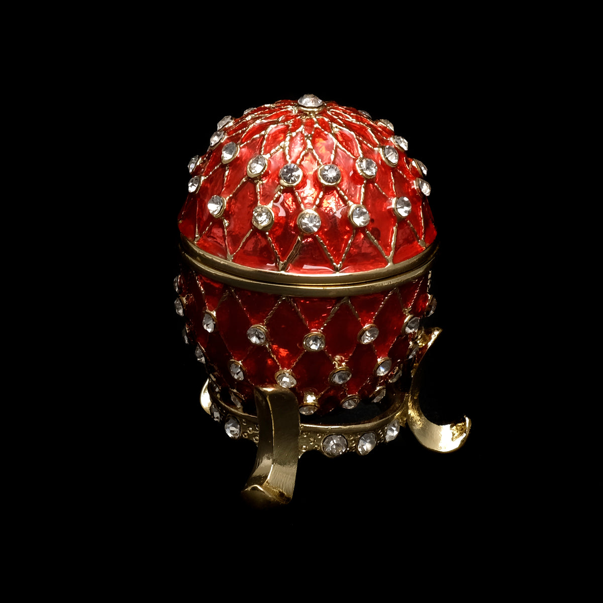 Schmuckei Emaille vergoldet – Rot, XS