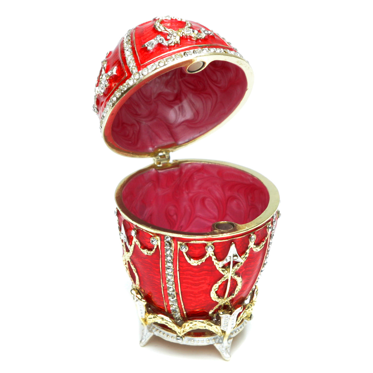 Schmuckei Emaille vergoldet – Rot, L