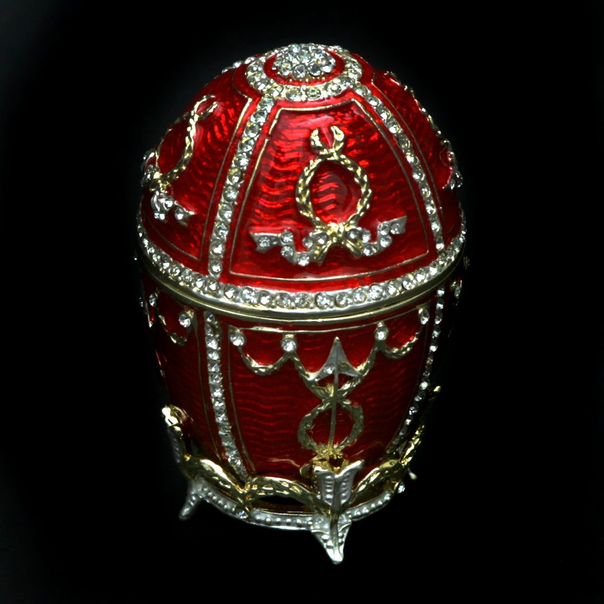 Schmuckei Emaille vergoldet – Rot, L