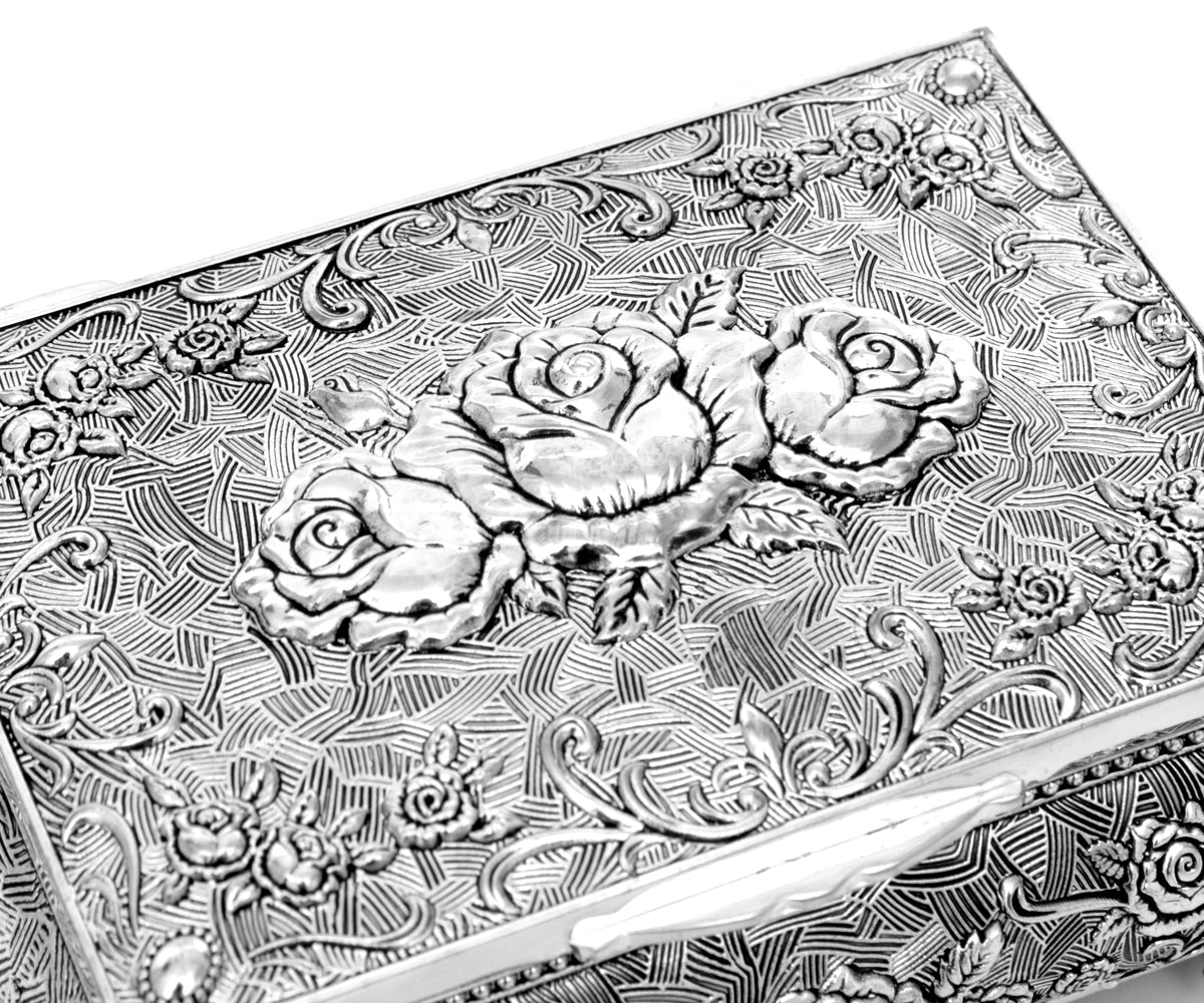 Schmuckschatulle Rose - Versilbert – Klein