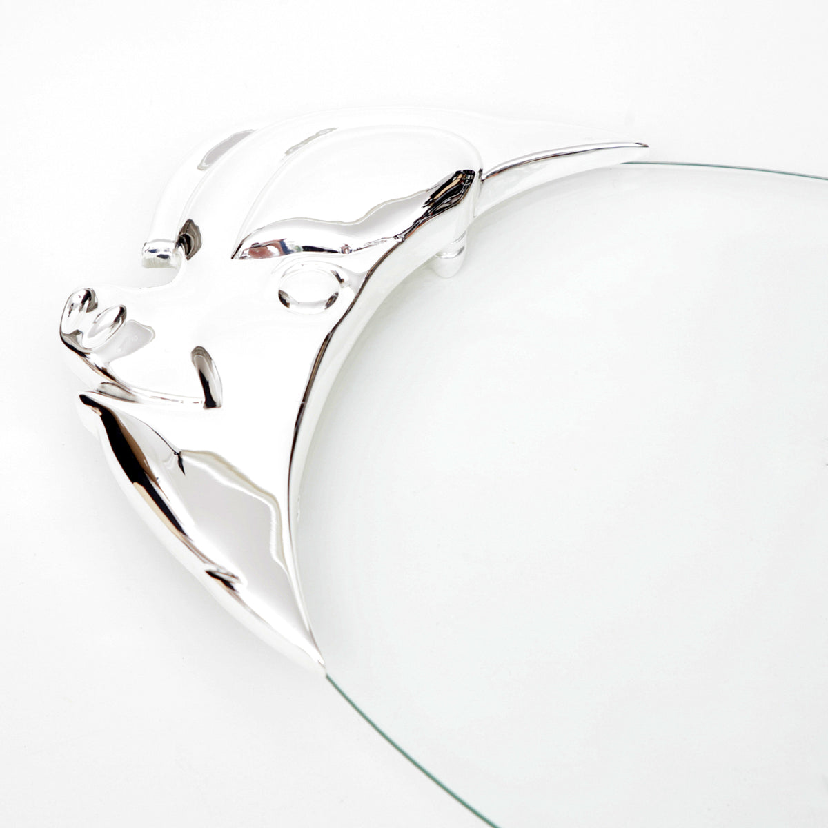 Servierplatte Glas - Schwein – Detailansicht