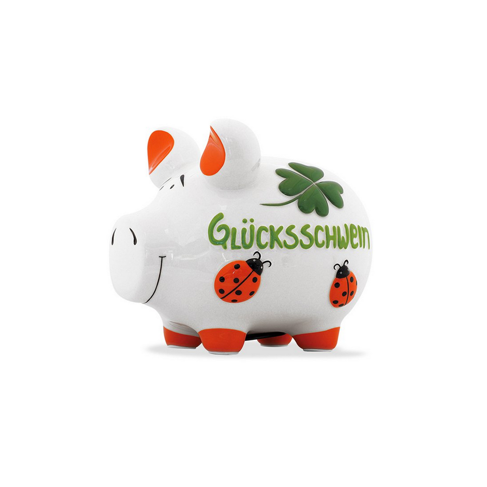 Sparschwein Hochzeit – Glücksschwein (9 x 9 x 12,5 cm)