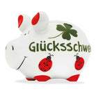 Sparschwein Hochzeit – Glücksschwein groß (15 x 15 x 17 cm)