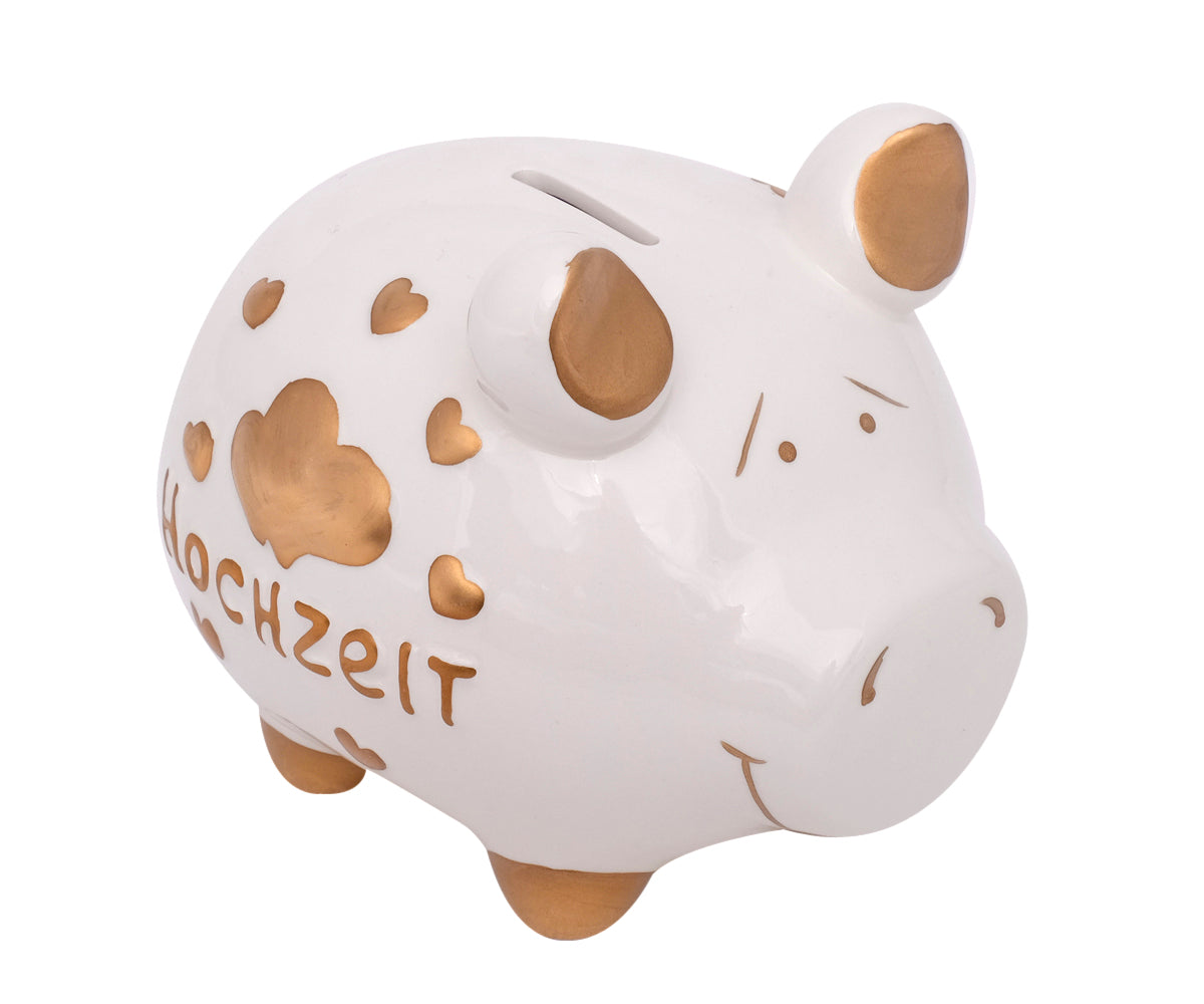 Sparschwein Hochzeit – Doppelherz (15 x 15 x 17 cm)