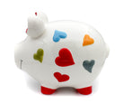 Sparschwein Hochzeit – Herzen Bunt (25 x 30 x 25 cm)
