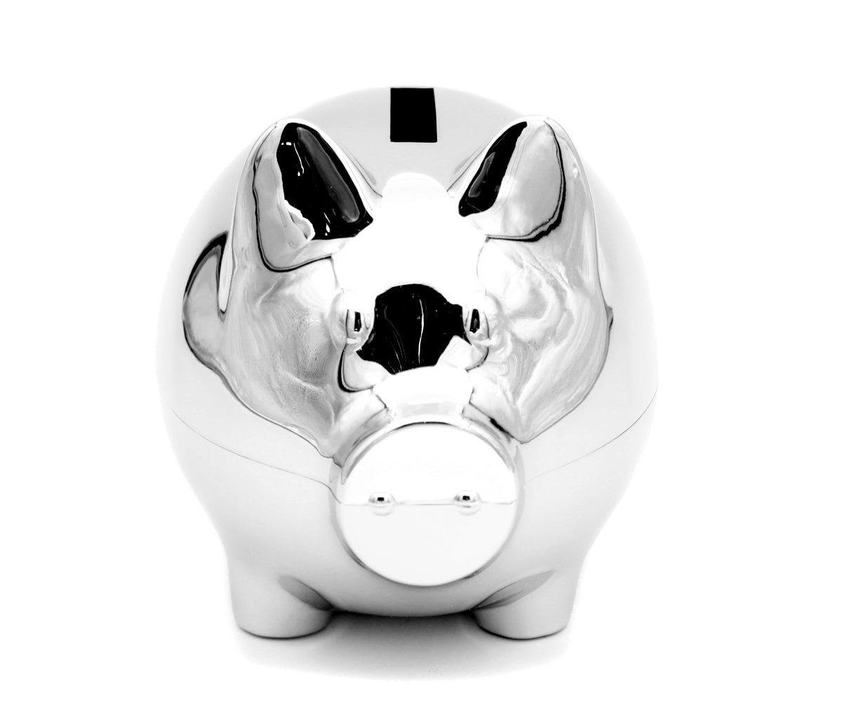 Sparschwein versilbert – Ansicht 2