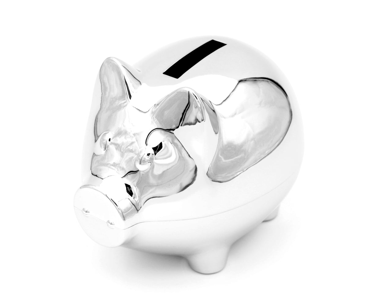 Sparschwein versilbert – Ansicht 3
