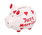 Sparschwein Hochzeit – Just Married (9 x 9 x 12,5 cm)