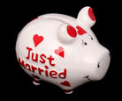 Sparschwein Hochzeit – Just Married (9 x 9 x 12,5 cm)