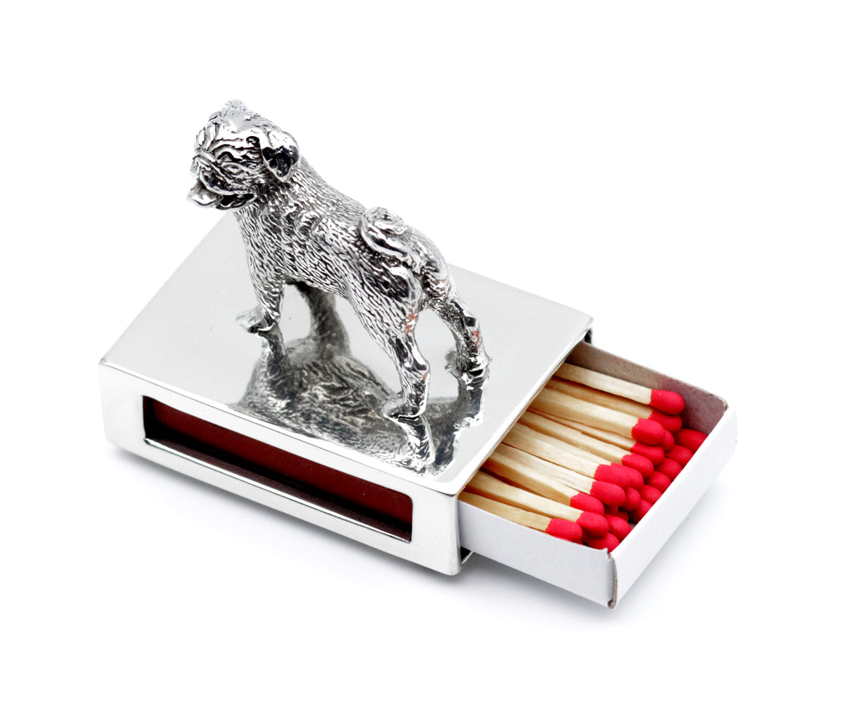 Streichholzschachtel Metall – Klein, Ohne Gravur, Mops