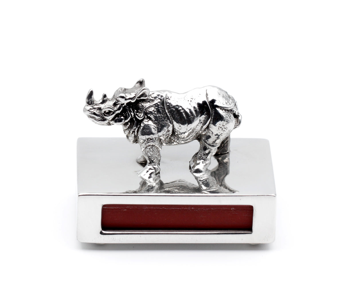Streichholzschachtel Metall – Klein, Ohne Gravur, Nashorn