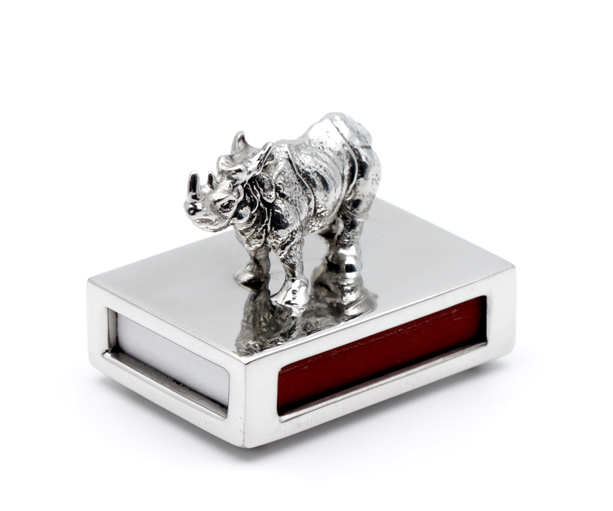 Streichholzschachtel Metall – Klein, Ohne Gravur, Nashorn