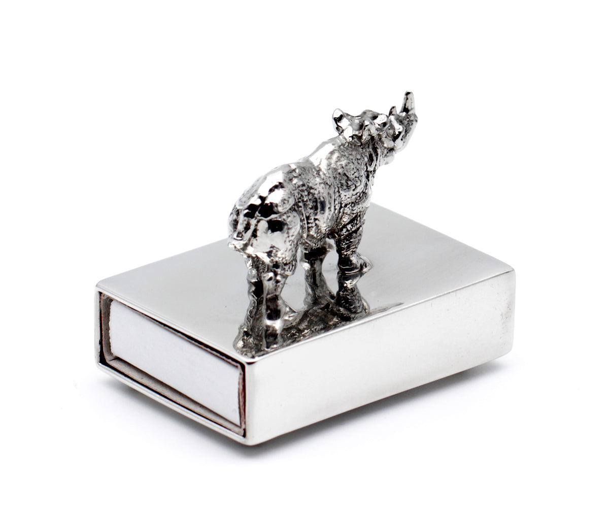 Streichholzschachtel Metall – Klein, Ohne Gravur, Nashorn