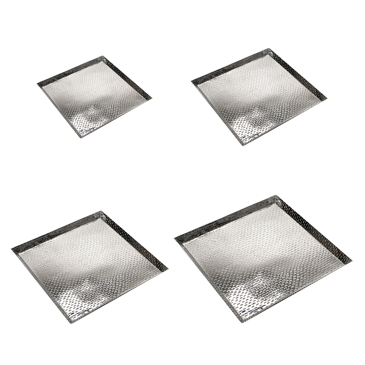 Tablett Aluminium – Quadratisch – 50 x 50 cm, Halbmond
