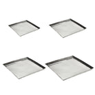 Tablett Aluminium – Quadratisch – 20 x 20 cm, Hammerschlag