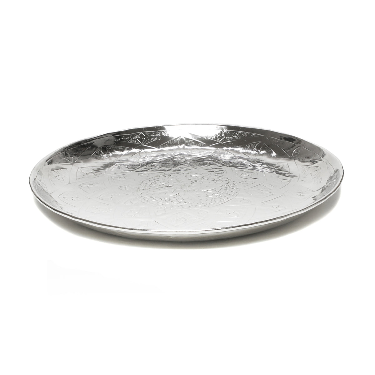 Tablett Aluminium–Rund-Orient – 54 cm Ø