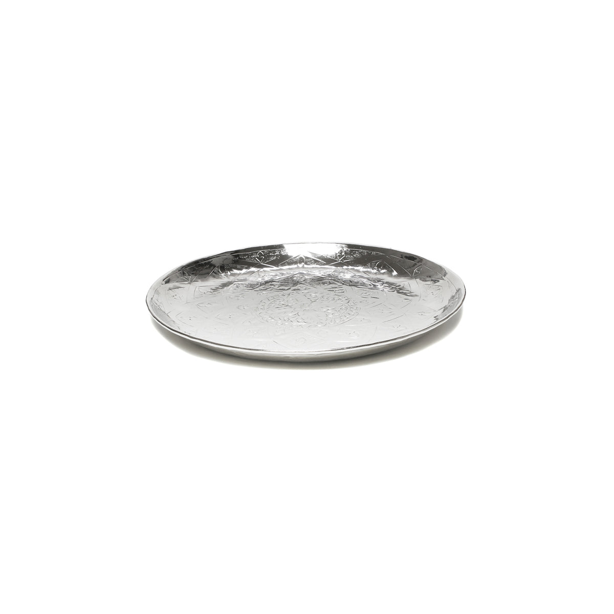 Tablett Aluminium–Rund-Orient – 35 cm Ø